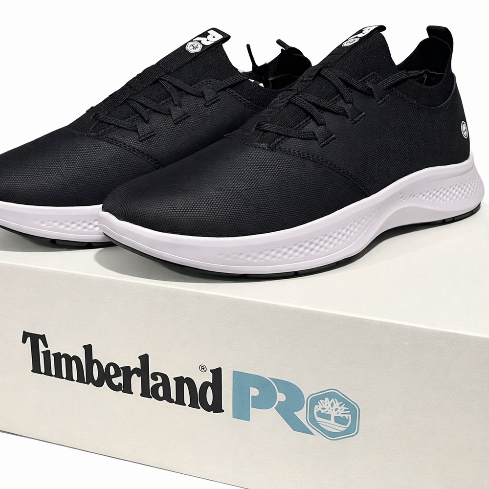 NIB Timberland Pro Solace Max Sneakers Black White Comfort Work Shoes Women’s 10